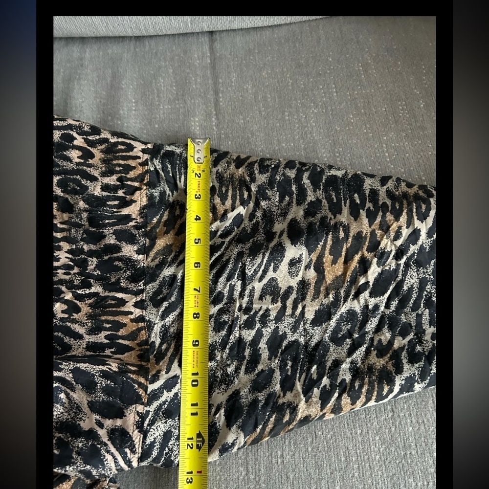 Vintage Leopard Print Oversized Silk Y2K 90’s Grunge Goth Bomber Jacket Size M - Picture 10 of 11